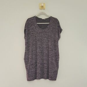 Wilfred Free Aritzia Lorelei Tunic Dress XXS Purple Gray Oversized Pockets Comfy
